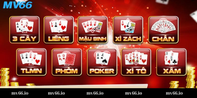 Kho tàng game bài đa dạng
